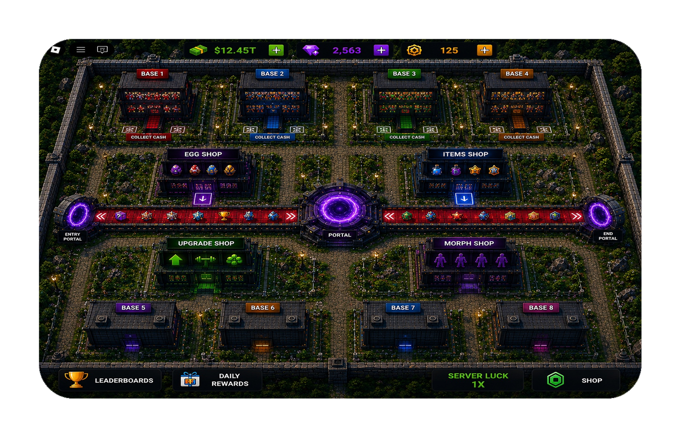 Build A Morph server arena concept